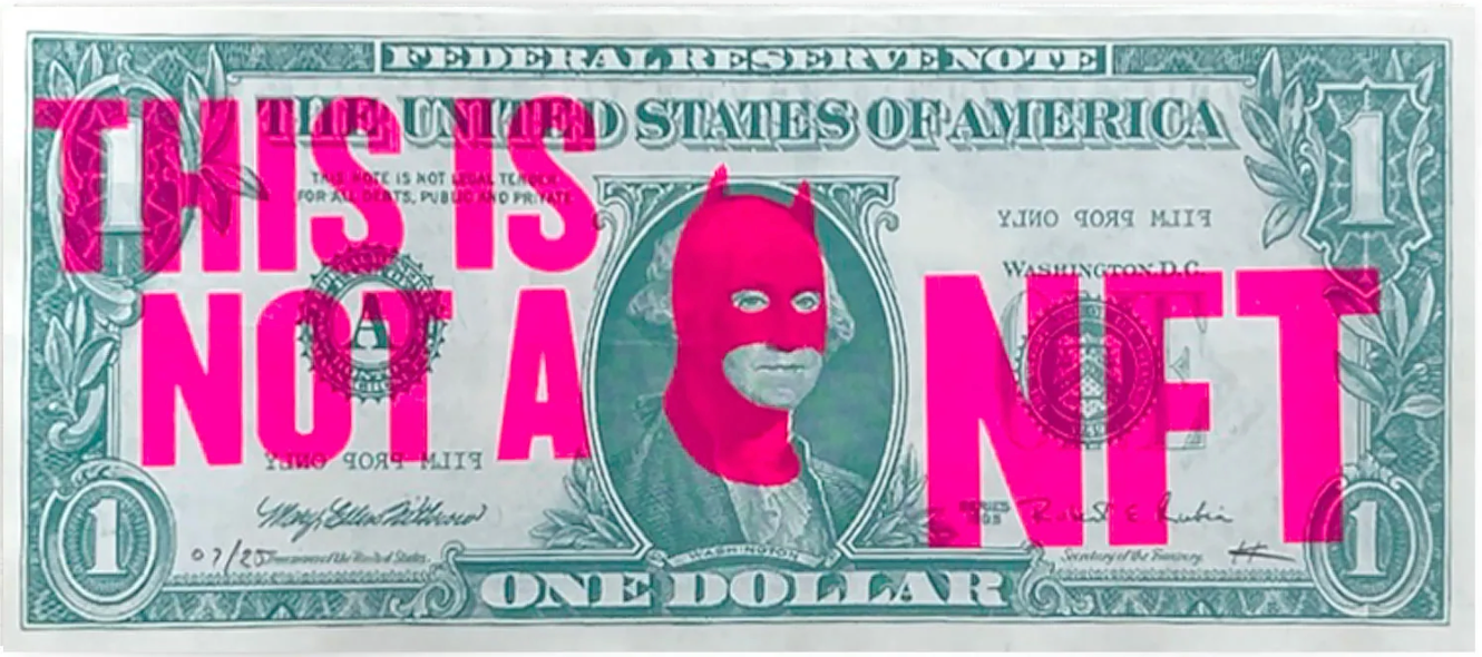 Rich Enough to be Batman - "Not An NFT" Dollar Note