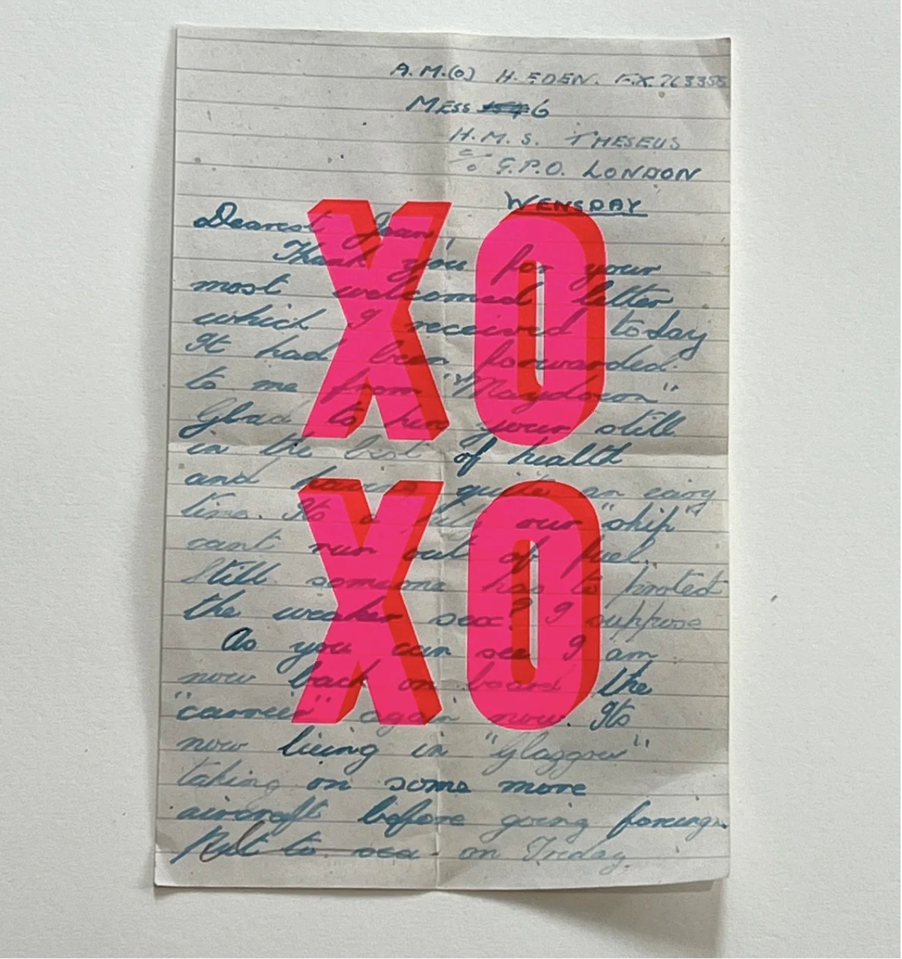 XOXO LOVE LETTER - Framed