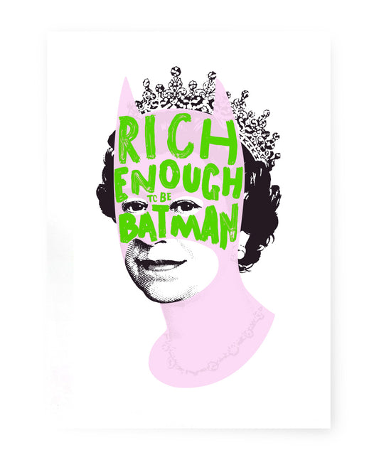 RICH ENOUGH TO BE BATMAN PINK AND DARK PURPLE