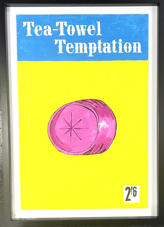 TEA TOWEL TEMPTATION - Framed